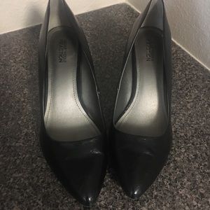 🎁Kenneth Cole Black texture patent leather pumps